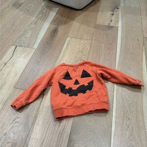 Boys 3t Gymboree Orange Pumpkin Face Sweatshirt
